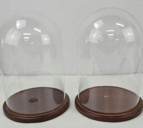 Lot Of 2, Glass Display Domes