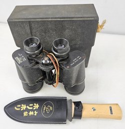 Binoculars And Japanese Knife