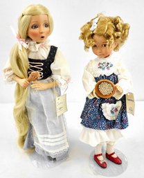 Goldilocks And Rapunzel Dolls - 14' Porcelain