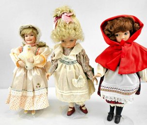 Red Riding Hood, Mary Quite Contrary And Mary Had A Little Lamb Dolls