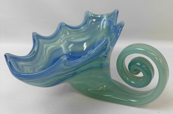 Beautiful Swirled Art Glass Compote