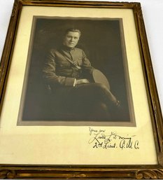 WW1 Era Military Image - Inscribed 'your Son Lester L Downing 2nd Lieut' - 1920