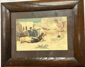 Antique, Lithograph, ' A Reading From Homer'