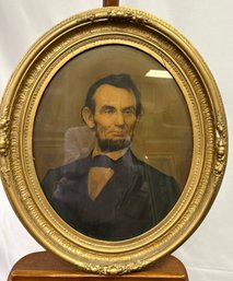 Antique, Abraham Lincoln In Gold Gilt Frame