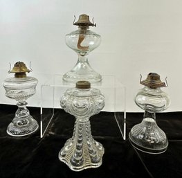 Lot Of 4, Antique Oil Lamps