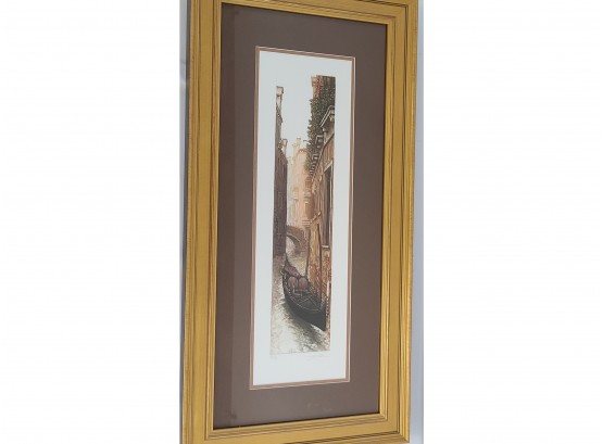 Signed And Numbered Lithograph Gallery Framed 16x32' Frame