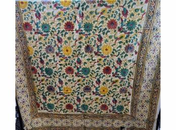 Antique, Vibrant Colored,  Cotton  Table Cloth