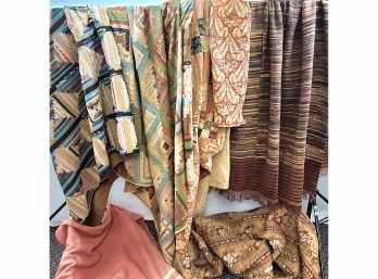 Vintage, Quilts And Blankets In Various States Of Repair