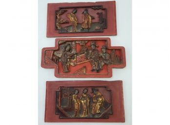 Chinese Relief Panels Approx. 6x12'