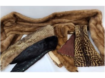 Vintage, Furs And Stoles Lot