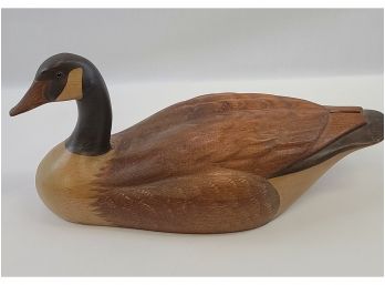 Large  Wooden Decoy, Signed R.D. LEWIS,  Dated 1982
