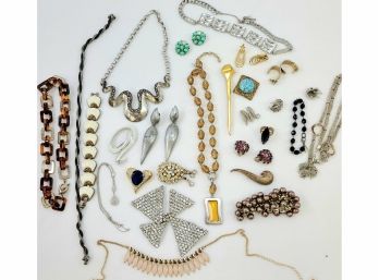 LARGE LOT Of Mostly Signed Costume Jewelry