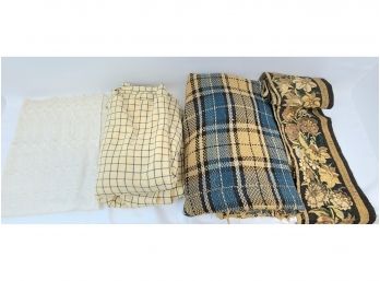 Linen Lot With Needlepoint Piece