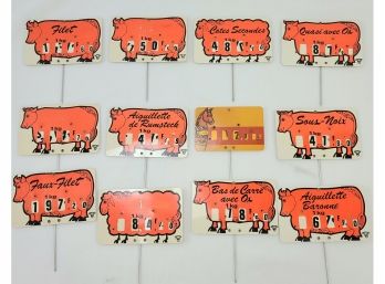 Vintage, French Butcher Laminate Price Tags