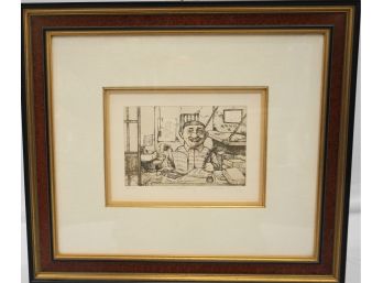 Charles Bragg, Signed And Numbered Original Etching 98/100 'Tax Attorney'