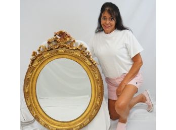 Spectacular MARCHAND,  Louis XVI Style, Large, Deep Beveled Mirror