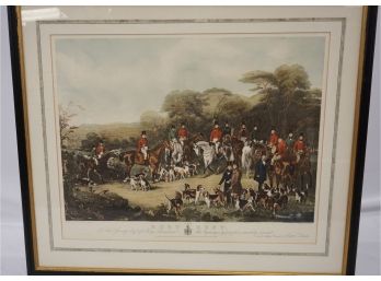 1800's Large, Frederick Bromley Engraving 'bury The Hunt'