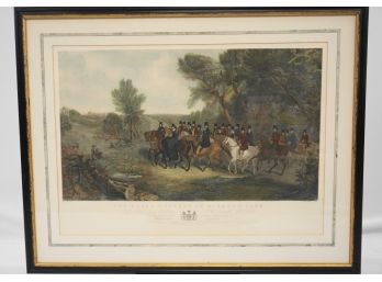 1800's Large, Frederick Bromley Engraving 'The Royal Cortege In Windsor Park'