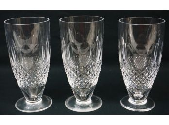 Lot Of 3 Waterford Crystal Water Tumblers, Signed