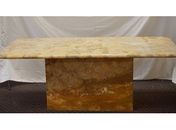 Rare, Translucent, Honey Onyx Pedestal Dining Table