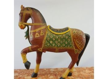 Unique Paint Decorated Wooden Horse
