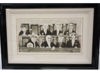 Large, Charles Bragg  Original Etching, Signed And Numbered 226/300 'The Steinem Court'