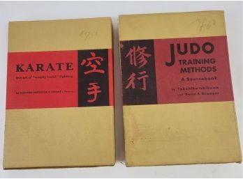 1962, 'Judo Training Methods' Ishikawa & 'karate' Nishiyama With Rare Slip Cases