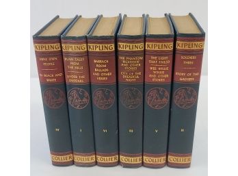 Vintage, Set Of 6 Rudyard Kipling Books - Collier