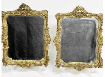 Antique, Early Pair Of Beautiful, Gold Gilt Mirrors