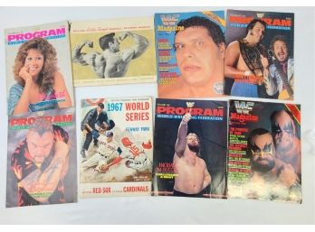 WWF Wrestling, 1967 World Series Fenway Park & 1960 Billard Barbell Magazines / Booklets