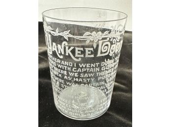 Early, Antique Glass, Finely Etched 'Yankee Doodle'