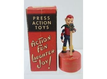 1950's Howdy Doody Kohner Press Action Toy In Original Box!