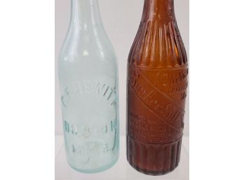 Antique, Bunker Hill Sager Bottle & G.f. Hewitt Boston Mass. Antique Bottles