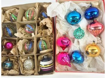 Lot Of Vintage, Blown Christmas Balls