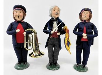 Lot Of 3, Byers Choice Carolers, Salvation Army
