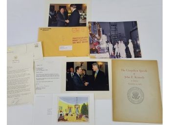 Ephemera Lot Of Presidential & Official Whitehouse Letters & Photographs