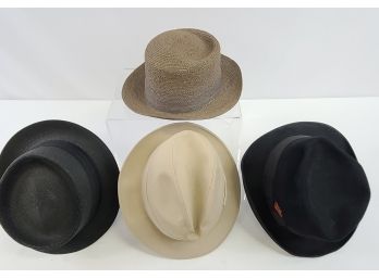 Lot Of 4 Vintage Men's Hats - Dobbs 5th Avenue