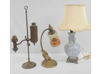 Lot Of 3 Antique Lamps