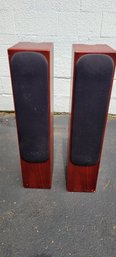 Pair Of Speakers Monitor Audio Silver RS6 120w Finished Cherry With Base
