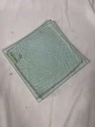 Square 8' Clear Glass Decorative Plate Trinket Dish