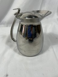 Polar Ware Stainless Steel Pitcher With Lid Restaurant Ware 5.5' Tall Vintage
