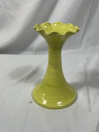 Ceramic Yellow Candle Holder Pot Luck
