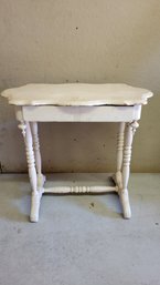 Early 20th Century Beautifully Detailed Vintage White Wood Accent Table