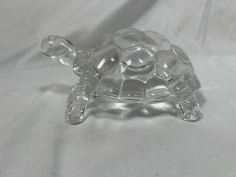 Vintage Glass Small Turtle Figurine