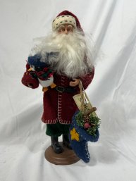 Tina Mitchell Santa Figurine With Penguin With Tags