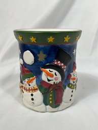 Yankee Candle Company Winter Scene With Snowman Warmer Burner