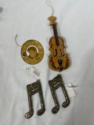 Group Of Four Music  Christmas Ornaments