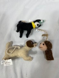 Three Felted Ornaments