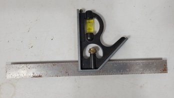Vintage 12'Combination Square And Level