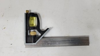 Vintage Johnson 6'Combination Square And Level